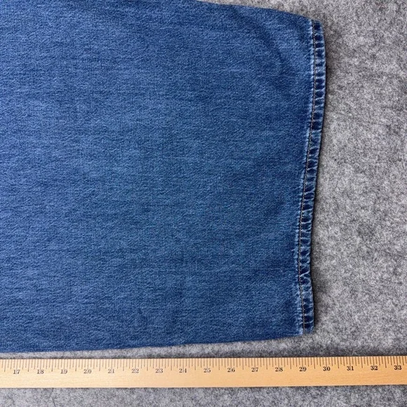 Old Navy Jeans Womens‎ 26 Blue High-Rise Baggy Wide Leg Drapey Denim Pockets NEW - Picture 7 of 11